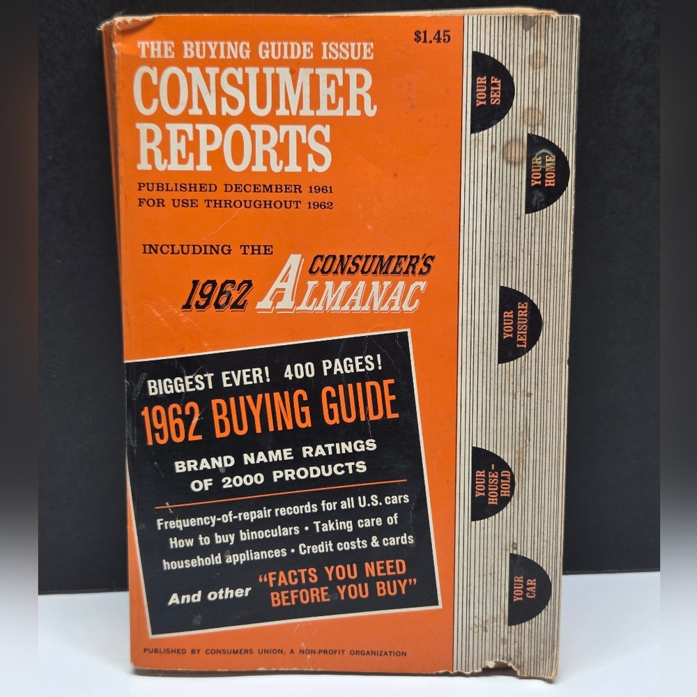 Vintage 1962 version of The Buying Guide Consumer Reports